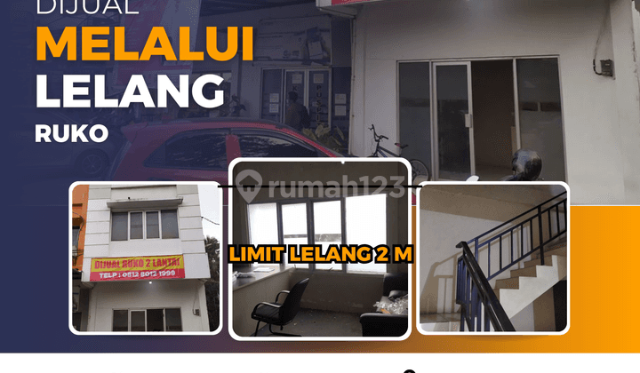 Lelang Ruko 2 Lantai 116 M2 di Cams Corner Strategis Hanya 1,8 M 1