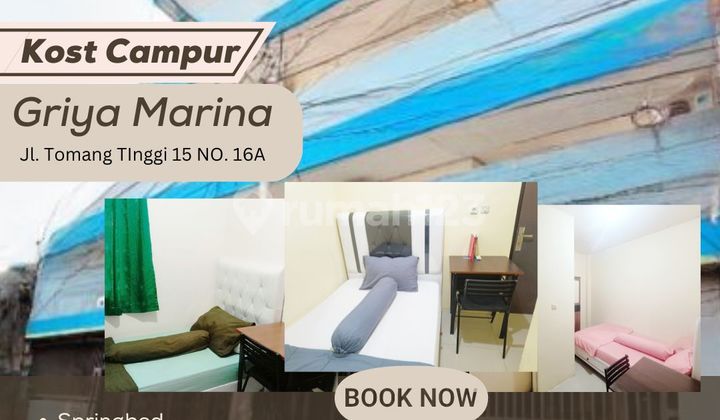 Di Sewa Kost Campur Strategis Untuk Karyawan & Mahasiswa Griya Marina Full Furnished di Jalan Tomang Tinggi No.16A Grogol, Jakarta Barat Lokasi Sangat Strategis Paling Murah BOOK NOW!!