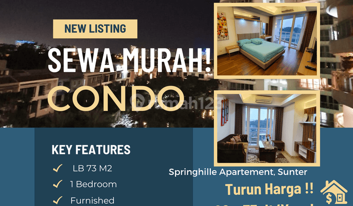 Sewa Apartment 1 BR di The Royale Springhill Furnished mewah Siap Tinggal ! 1