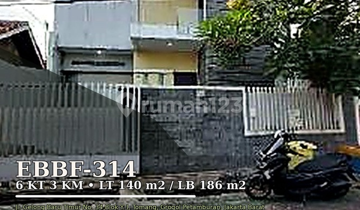 Rumah Emas Tomang Grogol 186M² (6Kt) - Limit Lelang 3,67 M di Bawah NJOP!