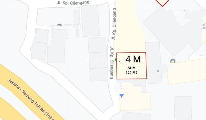 Dijual tanah kosong strategis dipinggir jalan Cilenggang BSD 2