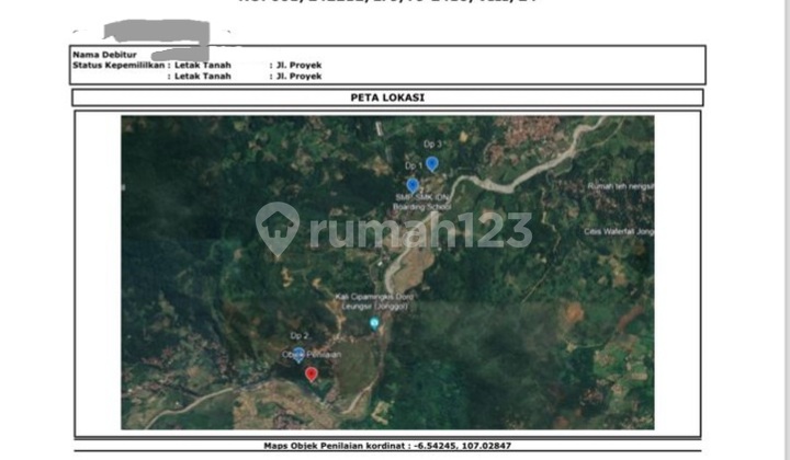 Land for Sale Super Cheap On Jl. Sukamakmur Sukajaya Jonggol Bogor