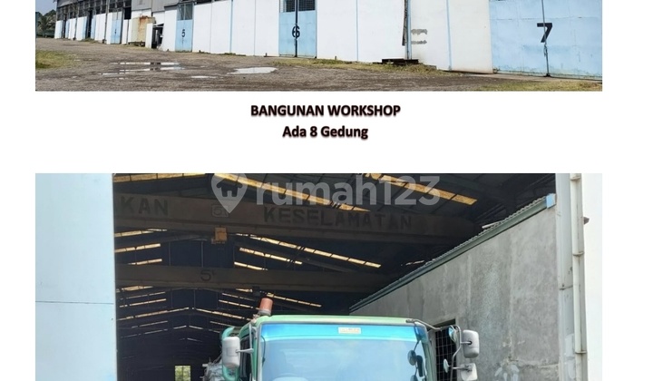 For Sale: 7ha Land + Operational Steel Construction Services Factory with Machinery in Tangerang, Banten..*(code Rmrg2860)