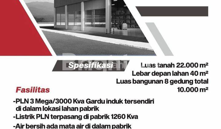 TANAH & PABRIK LUAS 2,2HEKTARE DI JALAN MOH. TOHA, PERIUK, TANGERANG (KODE RMRG 2688) LUAS TANAH 22,000M2 (2,2HEKTARE ) 2