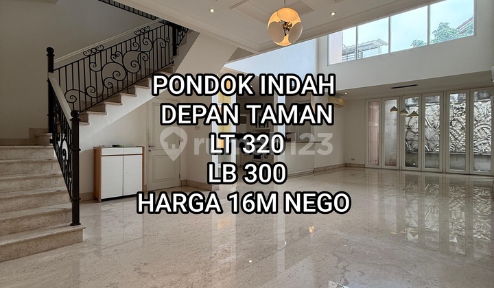 Rumah Pondok Indah Private Pool Depan Taman Jakarta Selatan
