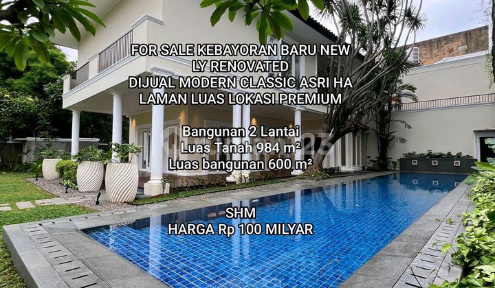 Rumah Baru Private Pool di Kebayoran Baru Jakarta Selatan