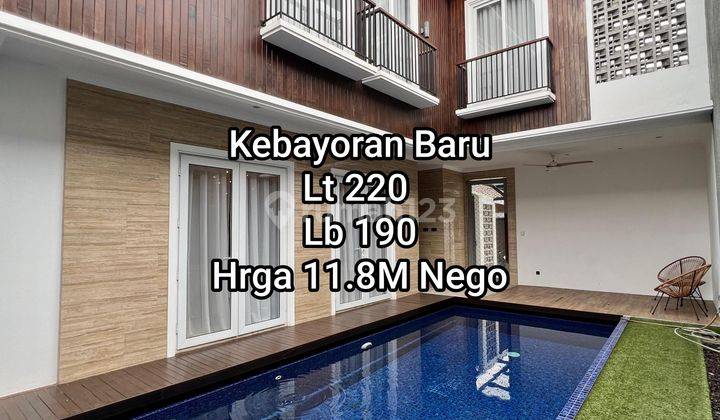 Jual Rumah Baru Private Pool Kebayoran Baru Jakarta Selatan 1