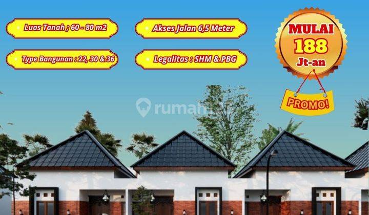 Rumah Konsep Hritage Modern Harga 200 Jtan di Jl Raya Prambanan 1