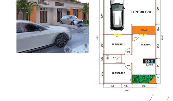 1 Unit Terakhir, Rumah Siap Bangun Harga 270 Juta Lingkungan Asri 1