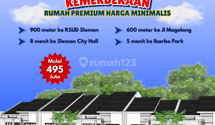 Rumah Desain Modern Harga 490 Jtan di Utara Sleman City Hall 1