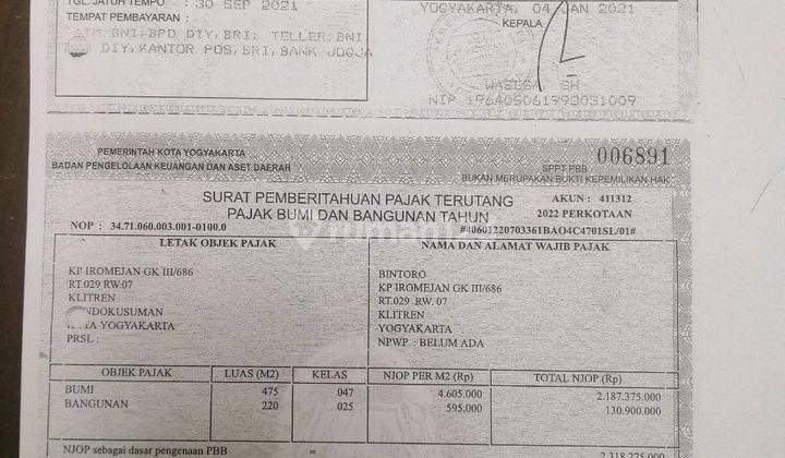 Tanah Dijual Murah Digondokusuman Jogja.BU & NEGO SEJADINYA !! 7