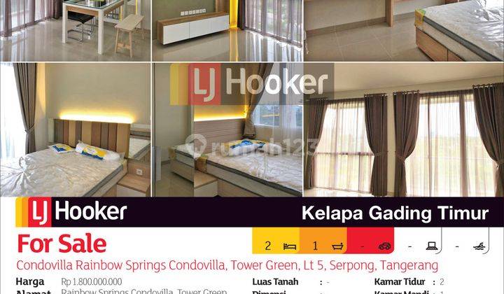 Apartemen Condovilla Rainbow The Spring Serpong Tower Green Lantai 5, Serpong, Tangerang, Banten 2