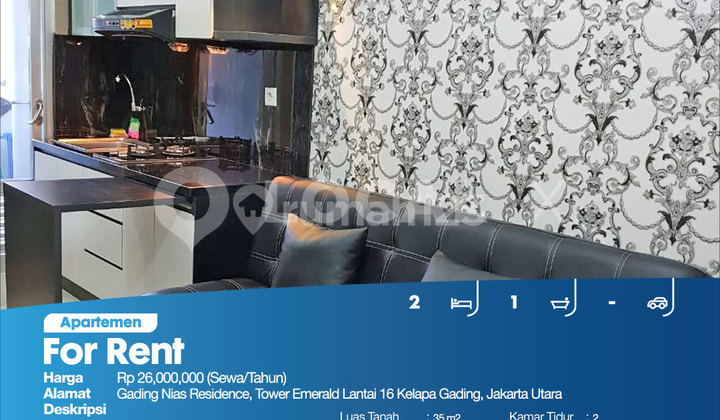Gading Nias Residence Apartment, Emerald Tower 16th Floor, Kelapa Gading, North Jakarta 2
