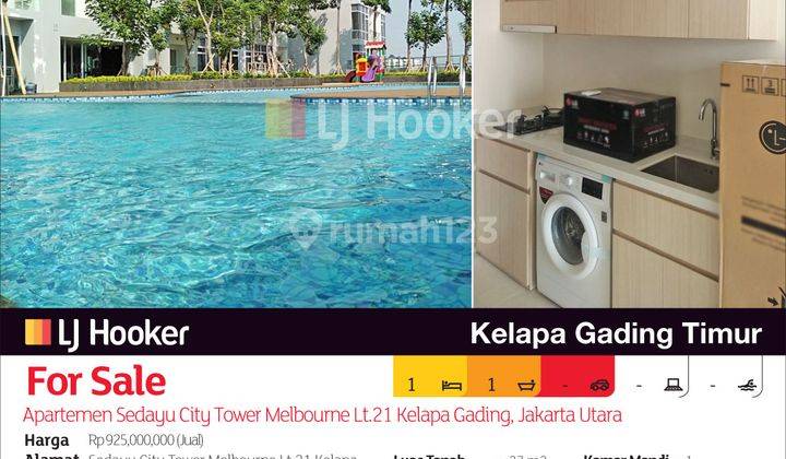 Apartemen Sedayu City Tower Melbourne Lt.21 Kelapa Gading, Jakarta Utara 2