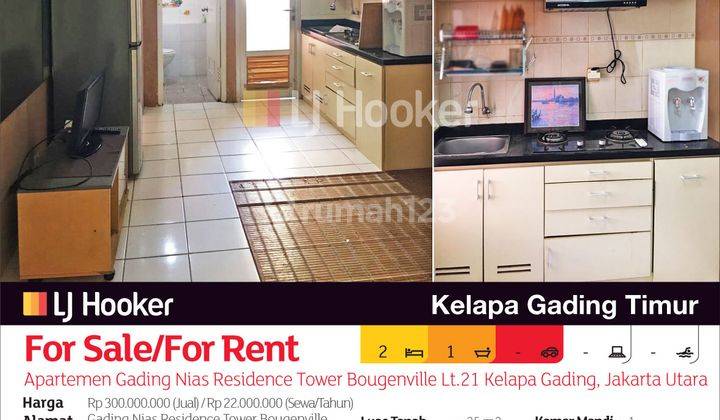 Apartemen Gading Nias Residence Tower Bougenville Lantai 21 Kelapa Gading, Jakarta Utara 2