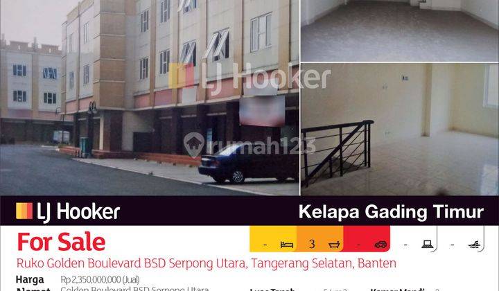 Ruko Golden Boulevard Bsd Serpong Utara, Tangerang Selatan, Banten 2