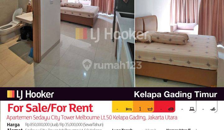 Apartemen Sedayu City Tower Melbourne Lt.50 Kelapa Gading, Jakarta Utara 2