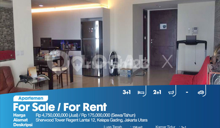Sherwood Tower Regent Apartment 12th Floor, Kelapa Gading, North Jakarta 2