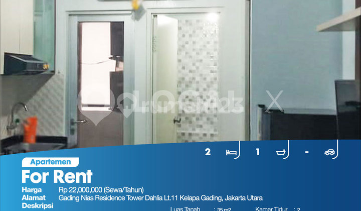 Apartemen Gading Nias Residence Tower Dahlia Lt.11 Kelapa Gading, Jakarta Utara 2