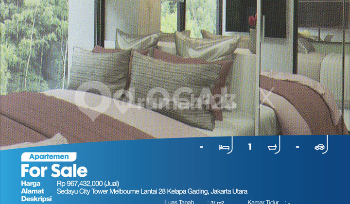 Sedayu City Tower Melbourne Apartment, 28th Floor, Kelapa Gading, North Jakarta 2