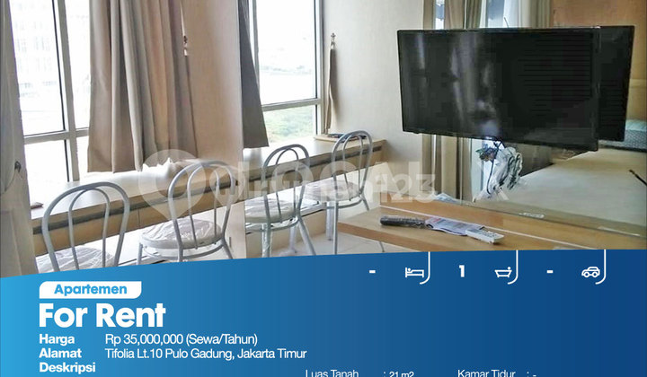 Tifolia Apartment, 10th Floor, Pulo Gadung, East Jakarta