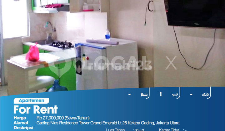 Apartemen Gading Nias Residence Tower Grand Emerald LT 25 Kelapa Gading, Jakarta Utara 2