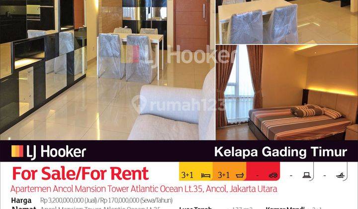 Apartemen Ancol Mansion Tower Atlantic Ocean Lt.35, Ancol, Jakarta Utara 2