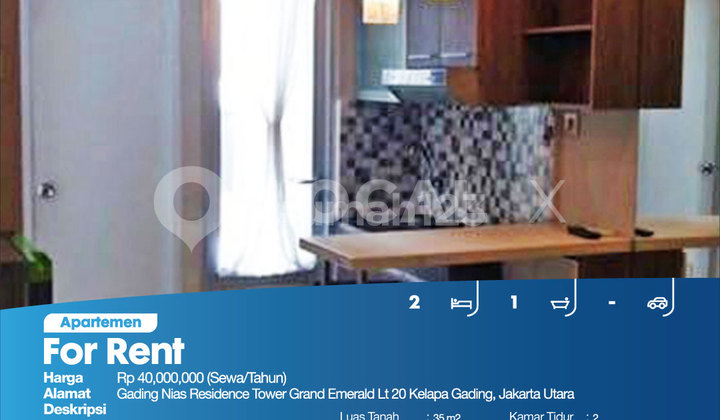 Apartemen Gading Nias Residence Tower Grand Emerald LT 20 Kelapa Gading, Jakarta Utara 2