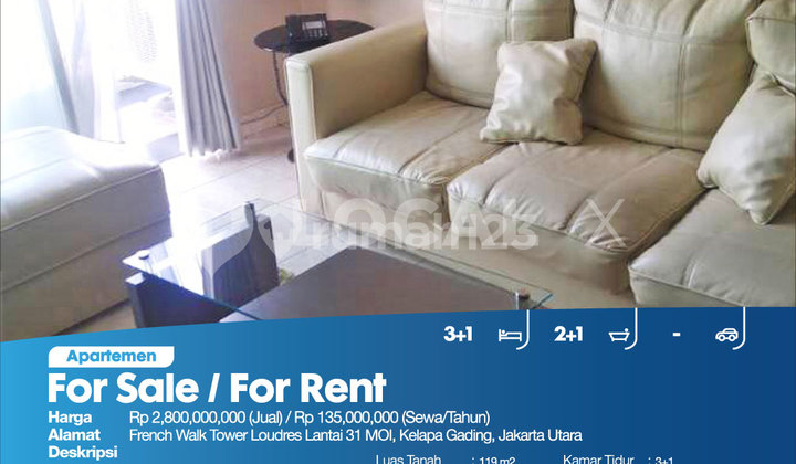 Apartment French Walk Moi Tower Loudres Garden 31st Floor, Kelapa Gading, North Jakarta 2