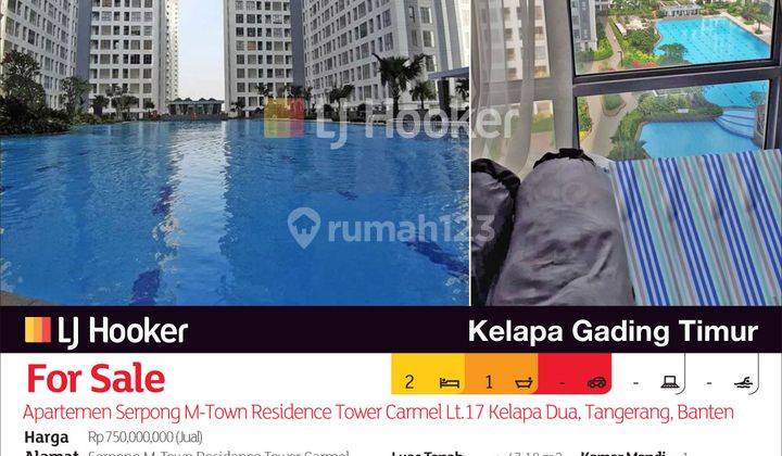 Apartemen Serpong M town Residence Tower Carmel Lt.17 Kelapa Dua, Tangerang, Banten 2