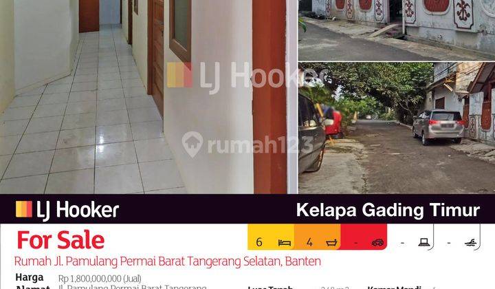 Rumah Jl. Pamulang Permai Barat Tangerang Selatan, Banten 2