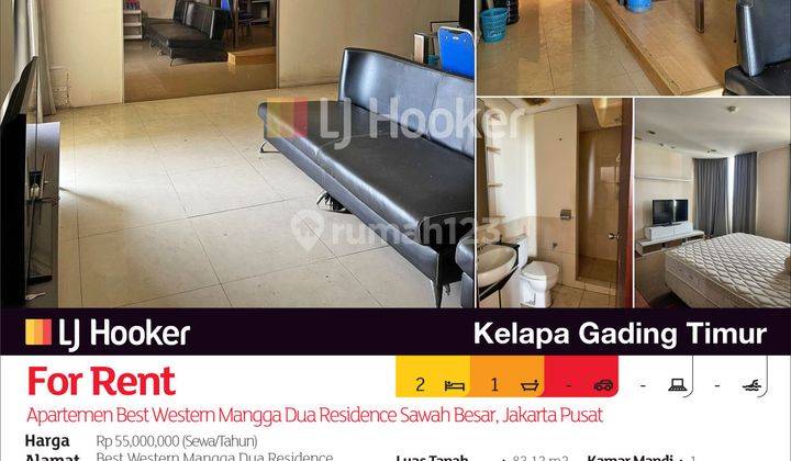 Apartemen Best Western Mangga Dua Residence Lt.22 Sawah Besar, Jakarta Pusat 2