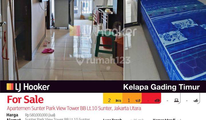 Apartemen Sunter Park View Tower Bb Lt.10 Sunter, Jakarta Utara 2