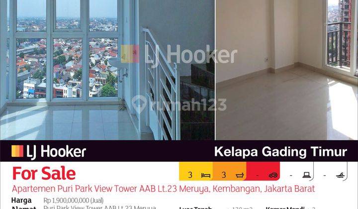 Apartemen Puri Park View Tower Aab Lt.23 Meruya, Kembangan, Jakarta Barat 2