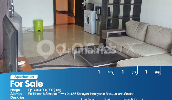 Residence 8 Senopati Apartment Tower 2, 56th Floor, Senayan, Kebayoran Baru, South Jakarta 2