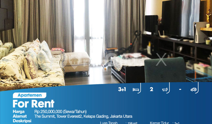 Apartemen The Summit, Tower Everest2 Lantai 20, Kelapa Gading, Jakarta Utara 2