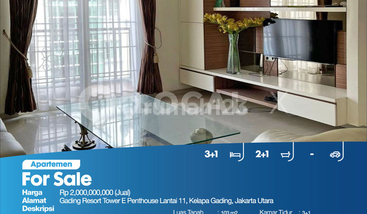 Gading Resort Moi Tower E Penthouse 11th Floor, Kelapa Gading, North Jakarta 2