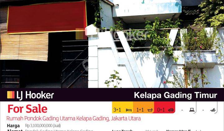 Rumah Pondok Gading Utama Kelapa Gading, Jakarta Utara 2