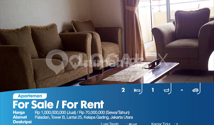 Apartemen Paladian, Tower B, Lantai 25, Kelapa Gading, Jakarta Utara 2