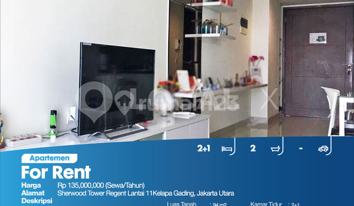 Apartemen Sherwood Tower Regent Lantai 11Kelapa Gading, Jakarta Utara 2