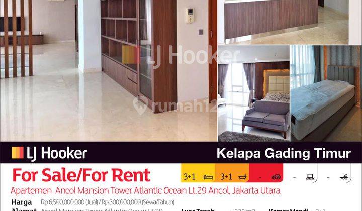 Apartemen Ancol Mansion Tower Atlantic Ocean Lt.29 Ancol, Jakarta Utara 2