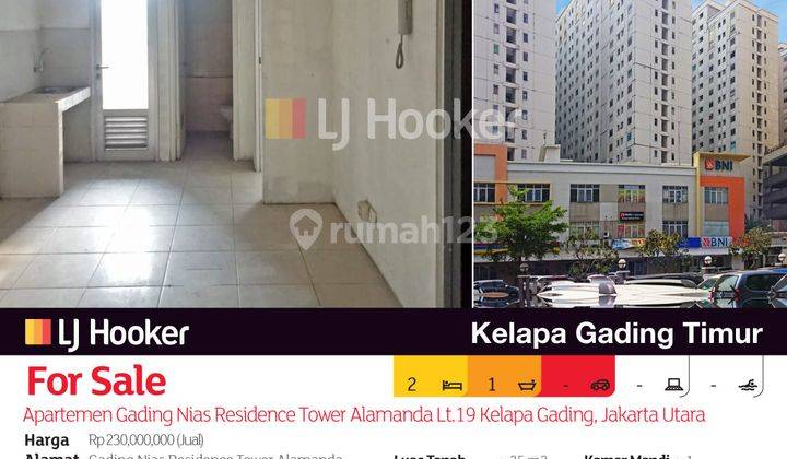 Apartemen Gading Nias Residence Tower Alamanda Lt.19 Kelapa Gading, Jakarta Utara 2