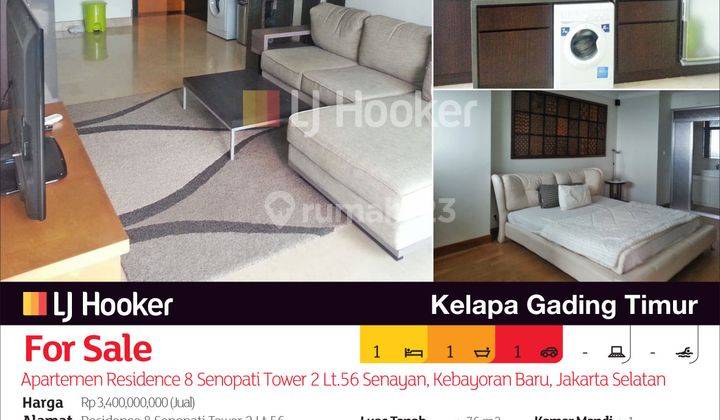 Apartemen Residence 8 Senopati Tower 2 Lt.56 Senayan, Kebayoran Baru, Jakarta Selatan 2