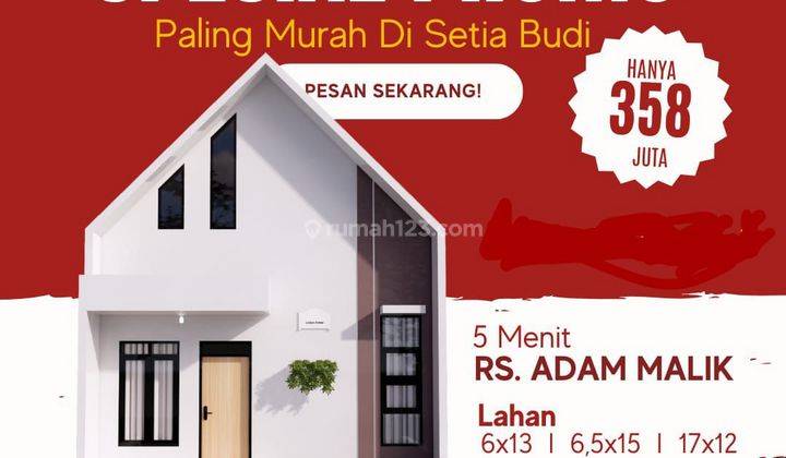 Rumah 300JT-an Medan Selayang Unit Terbatas Lokasi Asri 1