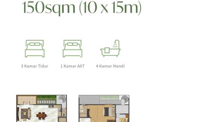 Disewakan Rumah Golf Island Luas 10x15 2 Lt Unit Ready Dan Rapih 2