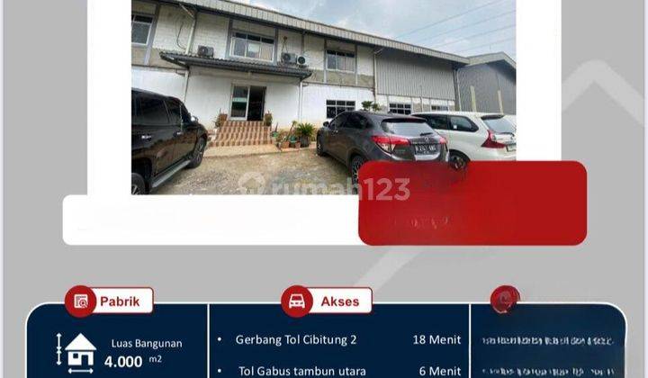 Warehouse Common.sale Near Taman Kota Bekasi, Bekasi