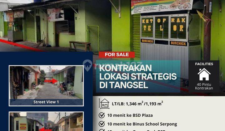 Dijual Cepat Kontrakan Lokasi Sangat Strategis di Griya Asri Serpong 1