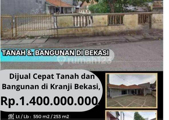Dijual Cepat Tanah dan Bangunan di Kranji Bekasi 1