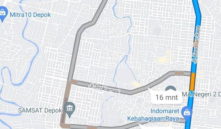 Rumah Bali Modern di Pinggir Jalan Lokasi Dekat Tol Margonda 16