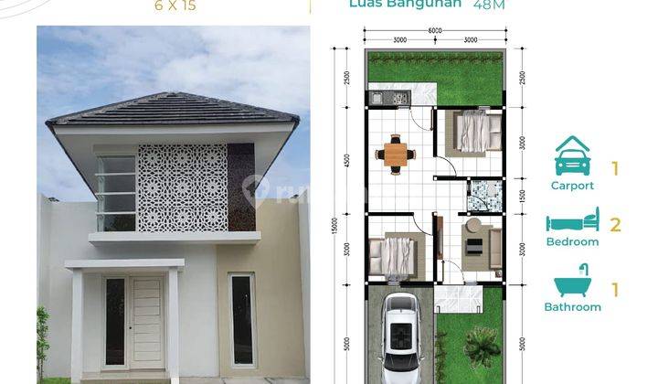 Rumah tanpa DP di The Oso cluster the Trust - Tambak Oso SHM Baru 1